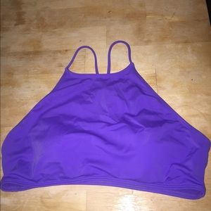 Purple bikini halter top