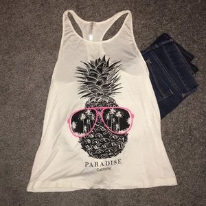 Razor back tank top