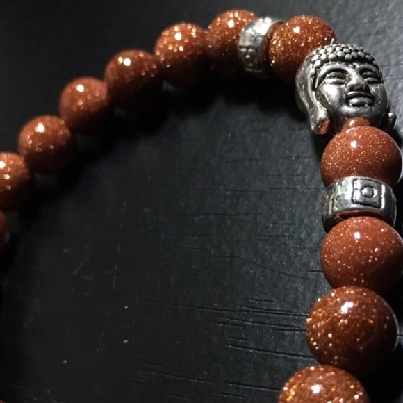 NEW Lucky Tiger Eye Buddha Bracelet - Picture 3 of 3