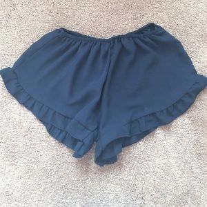 Brandy Melville Flowy Navy Shorts