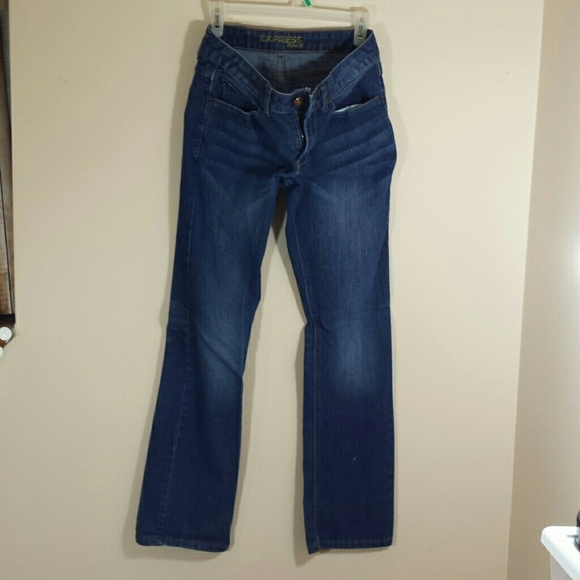 Medium Rinse Boot Cut Express Jeans EUC - Picture 1 of 4