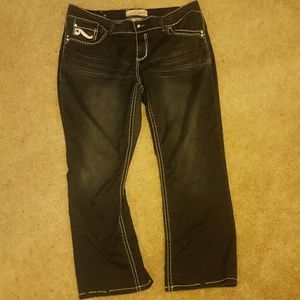 Hydraulic denim pants