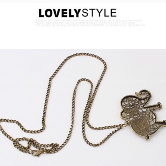 🌹NEW🌹 Retro Vintage Elephant Necklace - Picture 2 of 4