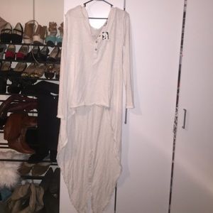 Sweater that is floor length in the back