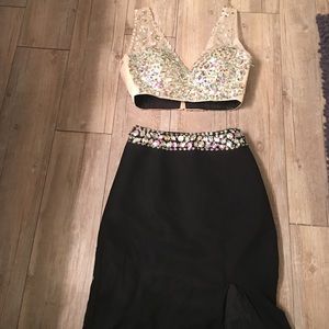 Two piece bling dress size 00/xs prom, homecoming
