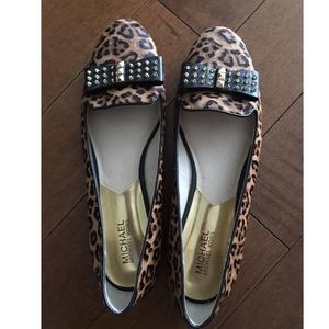 Michael Kors Calf Hair Leopard Flats