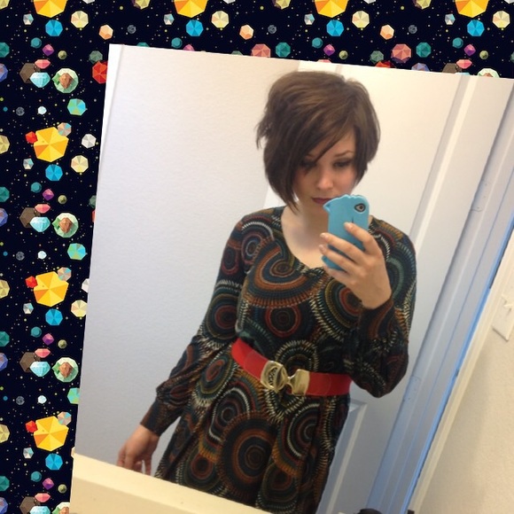 Multicolor mini dress/shirt