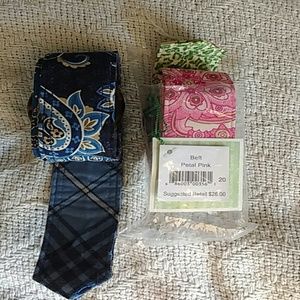 Windsor Navy and Petal Pink belts NWT