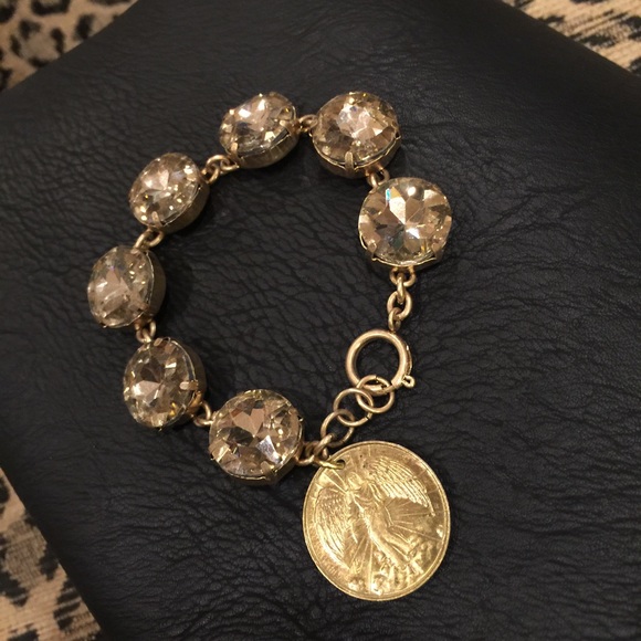 French Angel Coin Bracelet