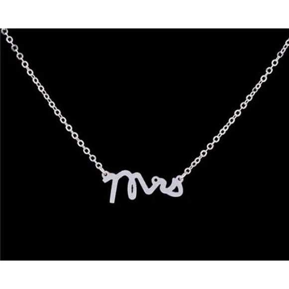 Mrs. Cursive Necklace - Picture 3 of 4