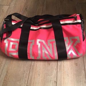 New! Victoria secret hot pink gym duffle