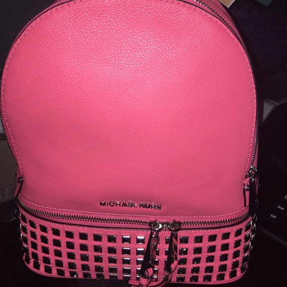 New Michael Kors Rhea Coral Stud Backpack