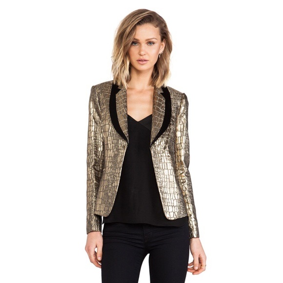 DVF Ofelia Metallic Blazer, Sz. 8