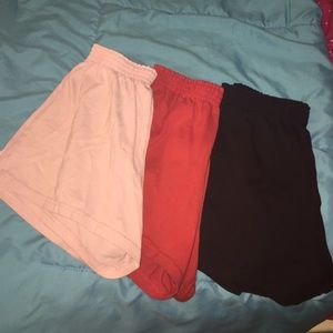 PINK, RED, BLACK SOFFE SHORT BUNDLE