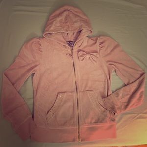 Juicy Couture sugary pink velour jacket hoodie