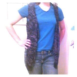 Bongo Sheer Vest with Lace Trim