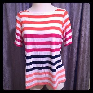 Boatneck Striped T-Shirt by Liz Clairborne