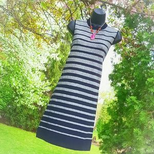 🔥FIRM✔ECI Stripe Sleeveless A-line Sweater Dress