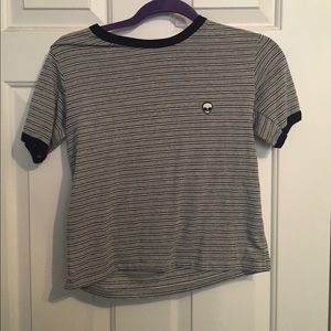 Brandy Melville stripped alien shirt