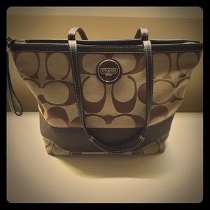 COACH Signature Stripe Tote
