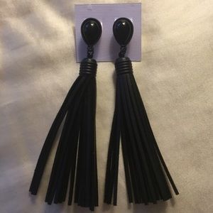 Ellegant Black Tassel Earrings