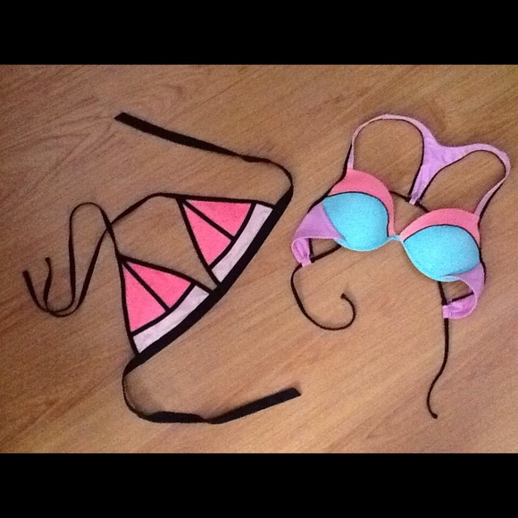 2 bikini tops