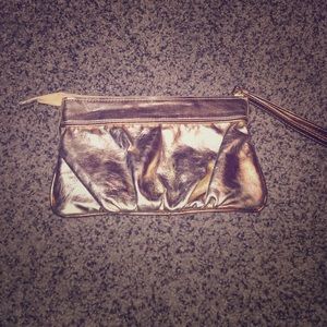 Gold small hand bag