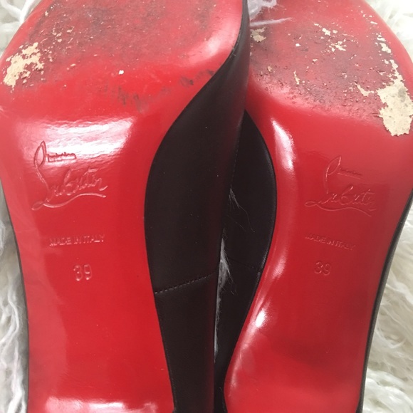 SOLD Authentic Loubs 4" Black heels - Picture 3 of 4