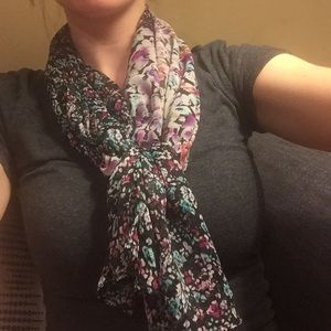 Lightweight floral scarf