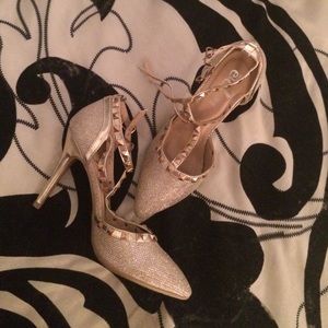 Gold High Heels
