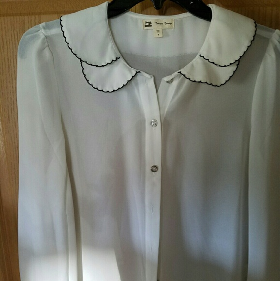 White button down blouse