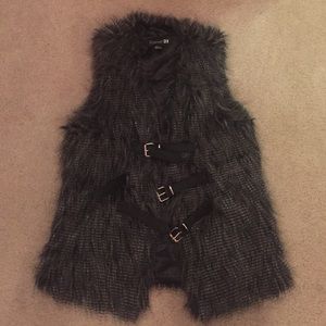 Faux fur vest