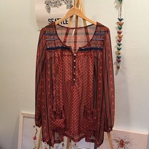 🌵free people beaded tunic, Sz. M