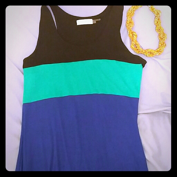 Calvin Klein color block maxi dress