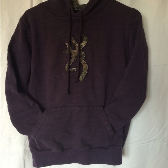 Dark purple and camo browning hoodie