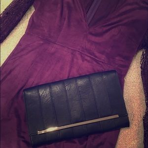 Large Faux Leather Clutch