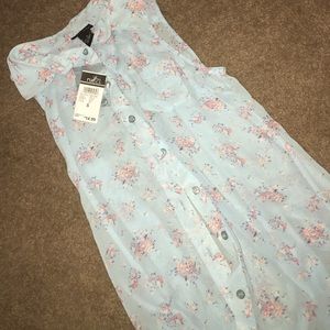 Rue 21 button down floral tank top
