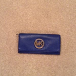 MK navy blue wallet