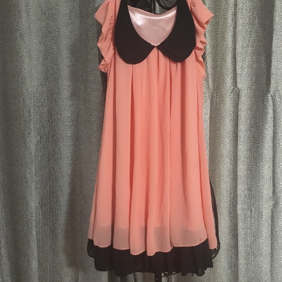 Chiffon Dress with Peter Pan Collar