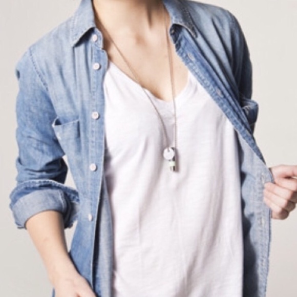 *LAST 1* Silv/Mint Fighting Hunger bullet necklace - Picture 2 of 3