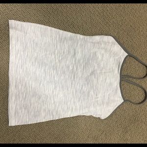 Lululemon Y-back grand grey and white