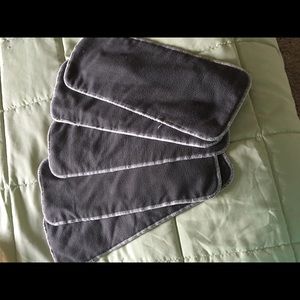 Charcoal cloth diaper liners