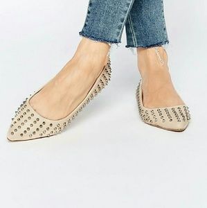 Asos Lighting Studded Pointed Toe Flats w. Box