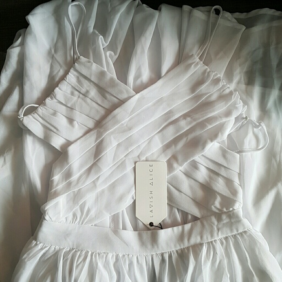 ASOS Wrap Lace Up Floaty Dress - Picture 3 of 4