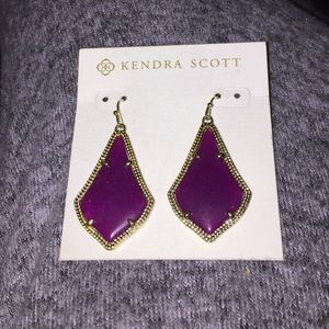 Alex earrings in purple Jade