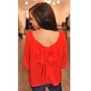 Red Low Bow Back Shirt - Fresh Tart (Large)