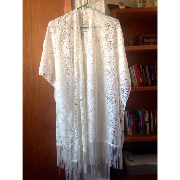 Sheer lace kimono (mandala design)