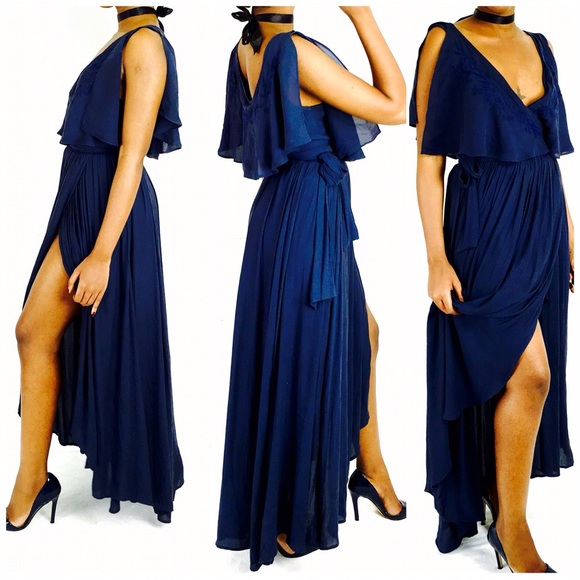 ๐HP๐ FREE PEOPLE embroidered wrap maxi dress - Picture 3 of 3