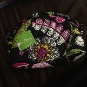 Vera Bradley Ruffle Cosmetic Bag in Moon Blooms