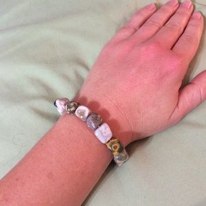 Polished stone bracelet